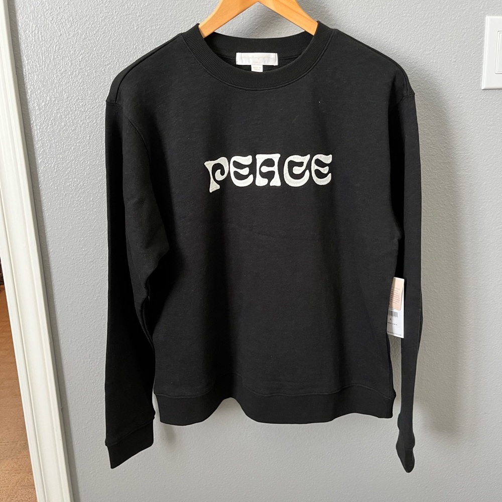 NWT Spiritual Gangster Black Relaxed Crew Sweatshirt